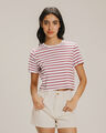 Playera Cropped Rayas,BLANCO P2